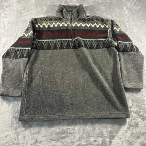 Grey black and red Will Smith‎ Collection quarter zip fleece sweatshirt